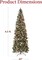 Pencil Christmas Tree Slim Frosted Tree with 250 Lights & Foldable Stand for Space Saving Holiday Decor